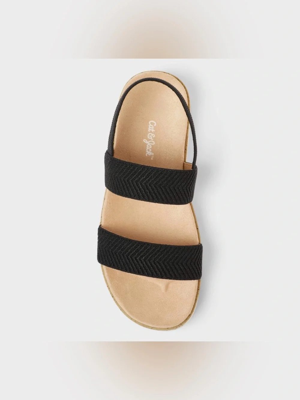 Kids' Kailan Footbed Sandals Cat & Jack Black  Sz: 2, 3 or 5 New with Tag